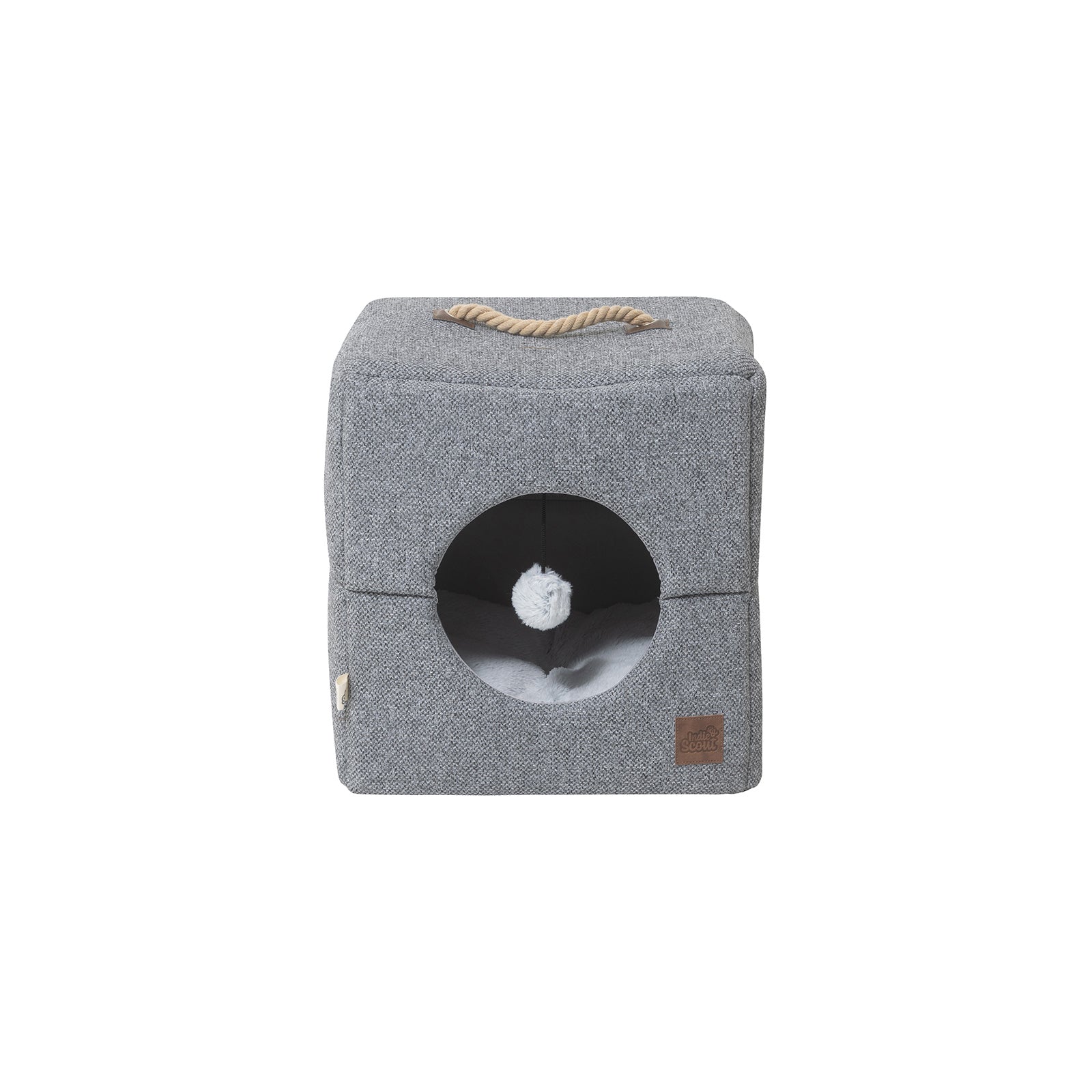 Indie & Scout Foldable Pet Cube One Size Charcoal
