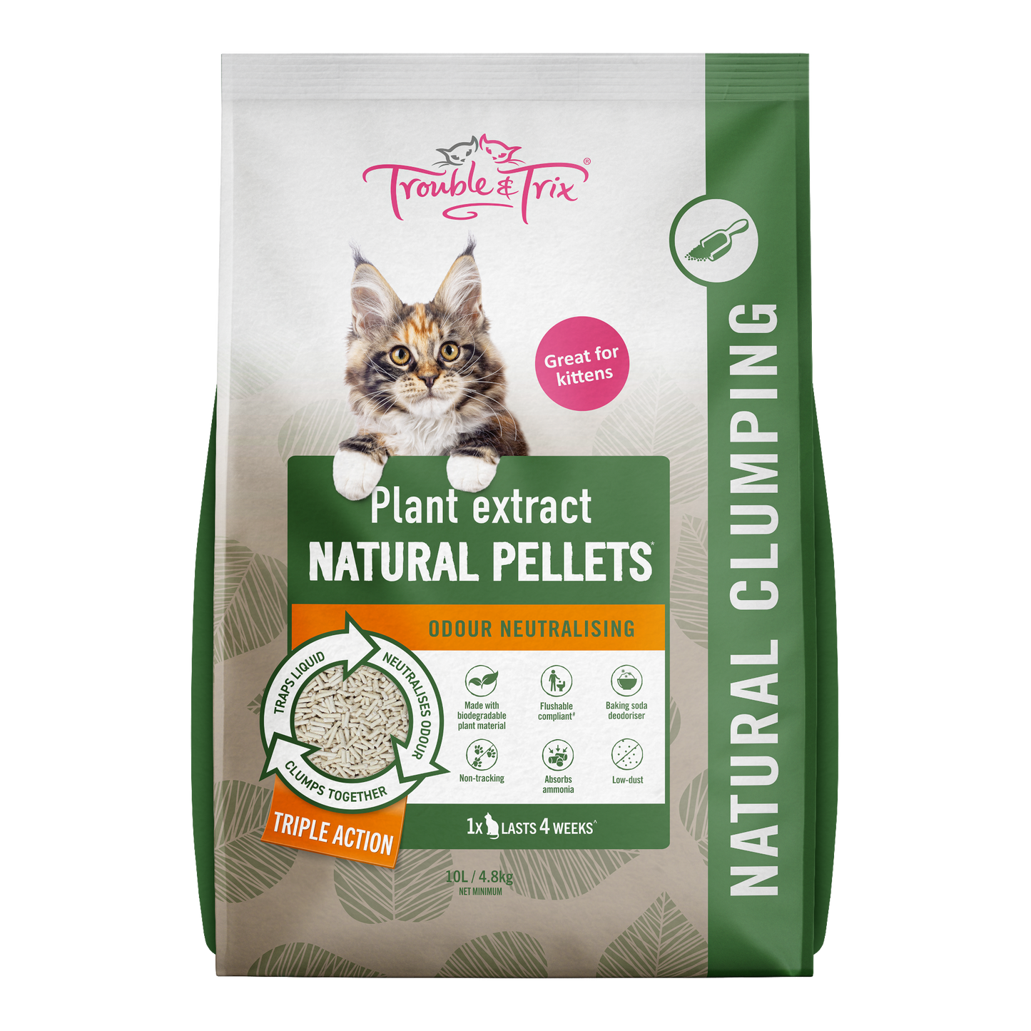Trouble & Trix Natural Cat Litter 10 Ltr