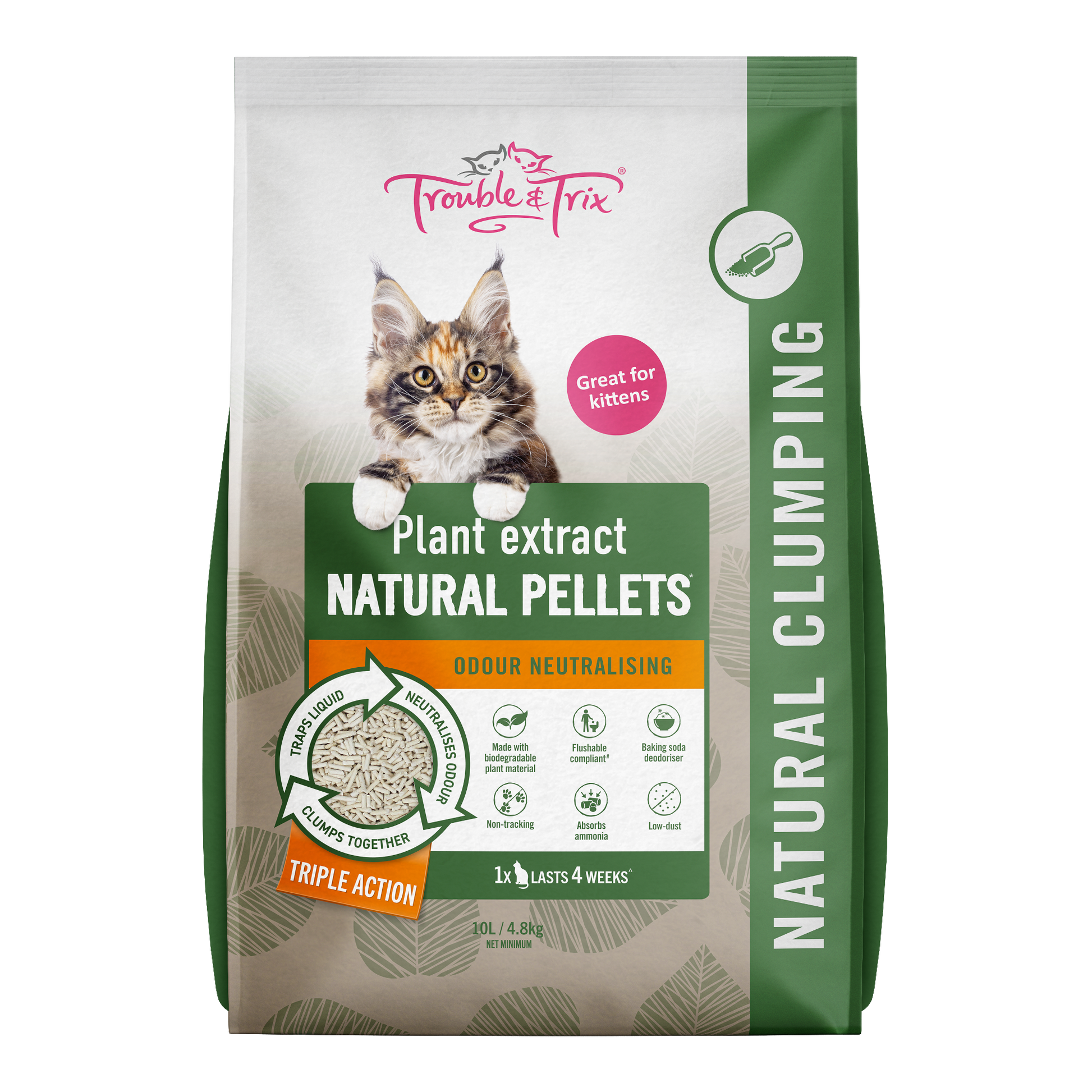 Trouble & Trix Natural Cat Litter 10 Ltr