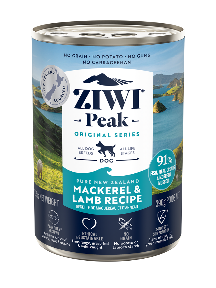 Ziwi Peak Dog Mackeral & Lamb Can 390g