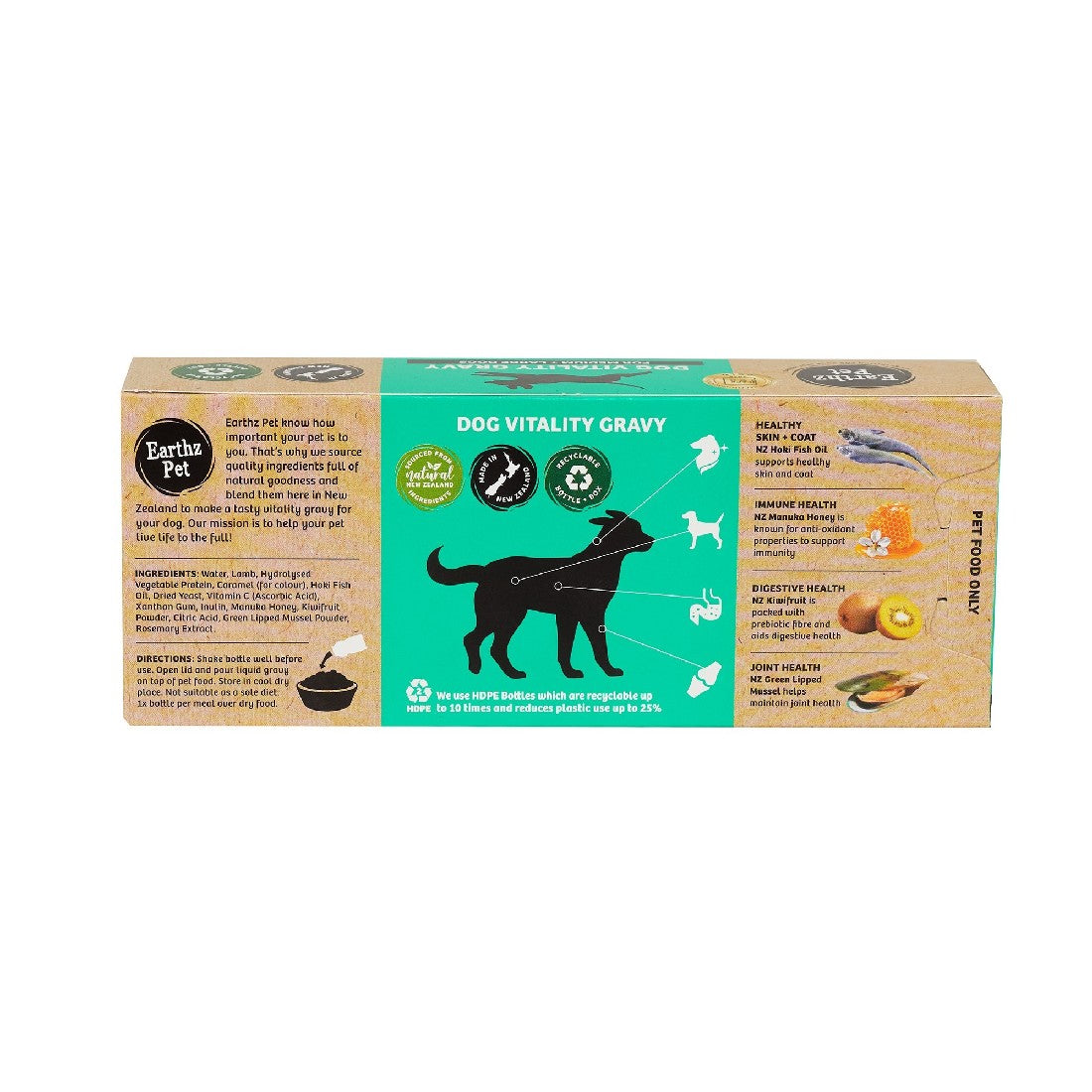 Earthz Pet Vitality Gravy Dog Med-Lrg Lamb 5 x 50ml