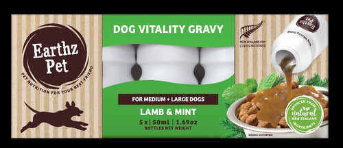 Earthz Pet Vitality Gravy Dog Large Mint And Lamb 5 x 50ml