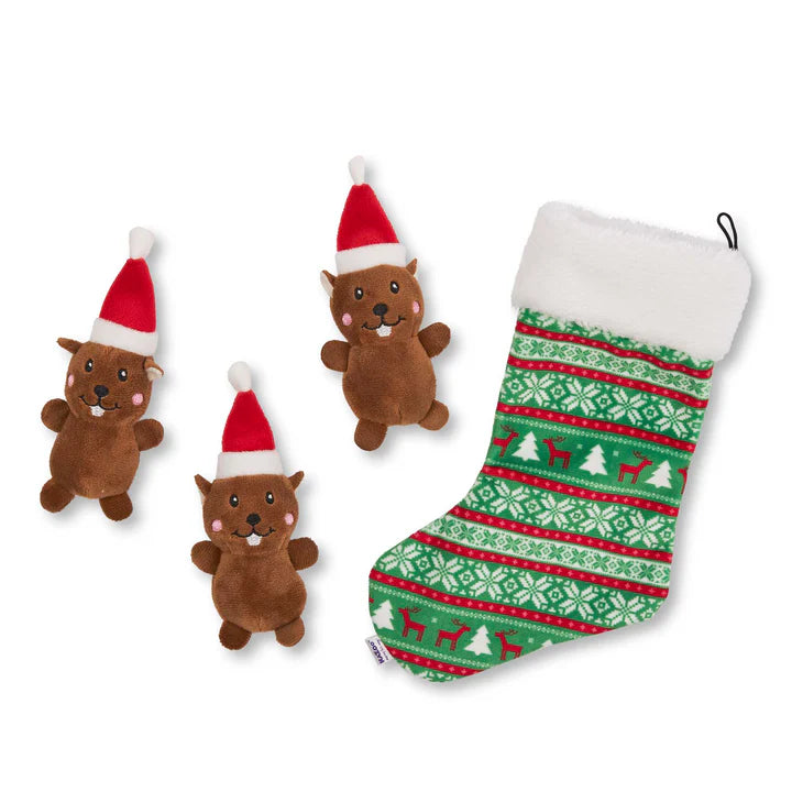 Kazoo Seasonal Squirrel Stocking Trio