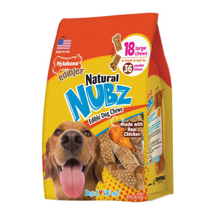 Nylabone Nubz Chicken/Bacon Large Pouch 18 pack