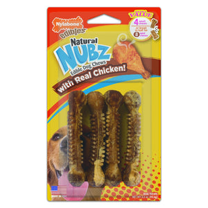 Nylabone Nubz Chicken/Bacon Small on Card 4 pack