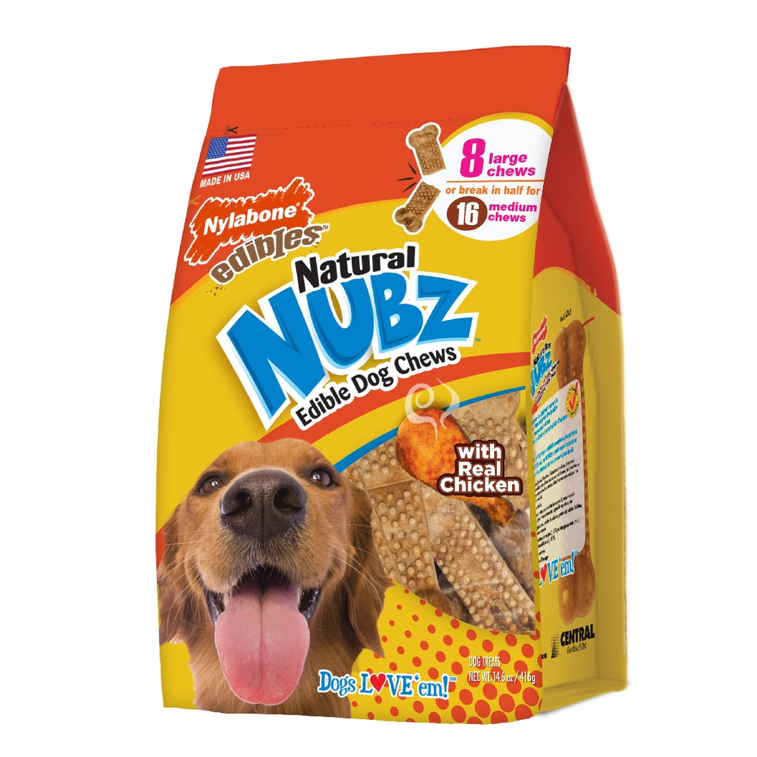 Nylabone Nubz Chicken/Bacon Large Pouch 8 pack