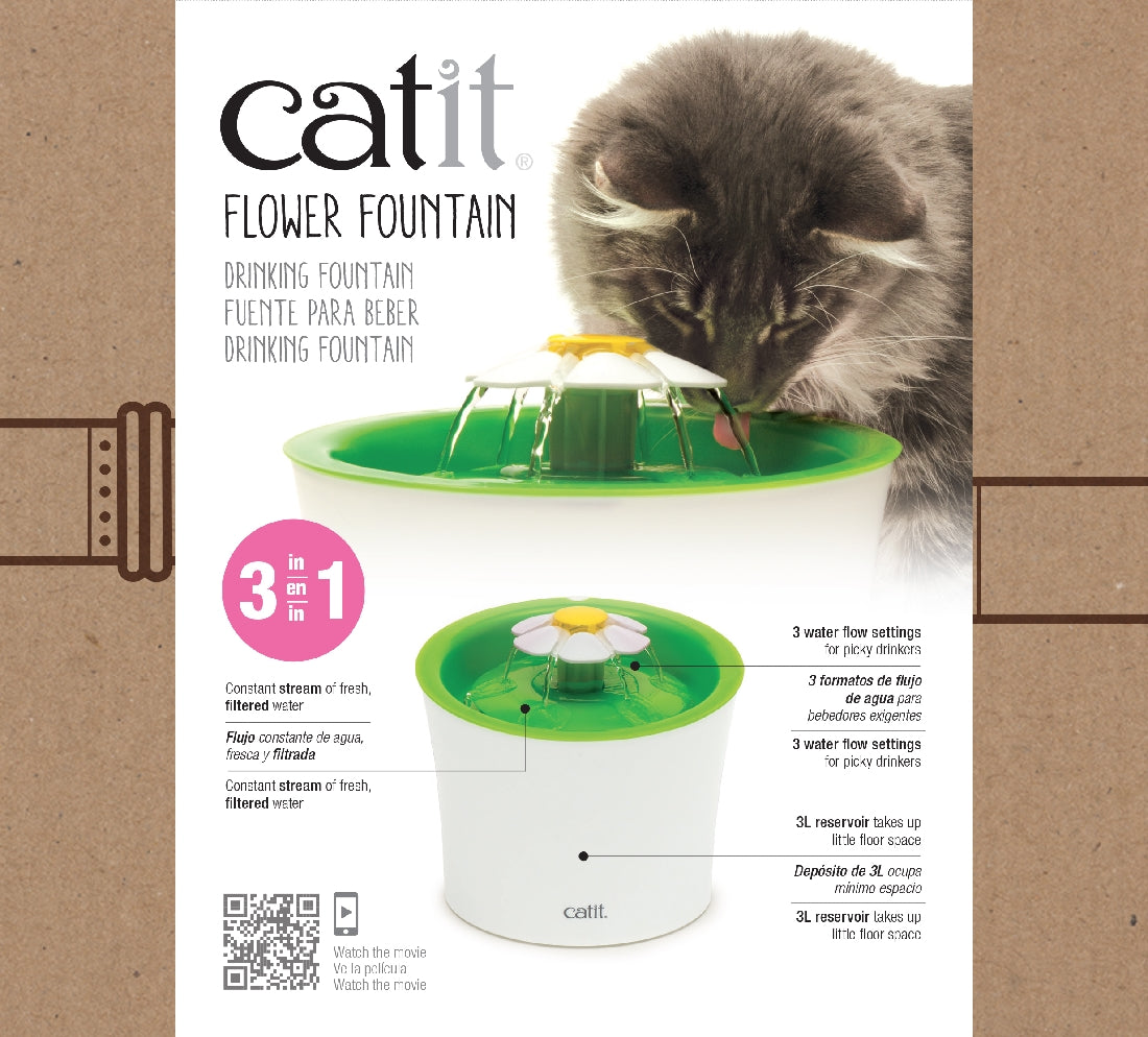 CatIt Flower Drinking Water Fountain 3Ltr