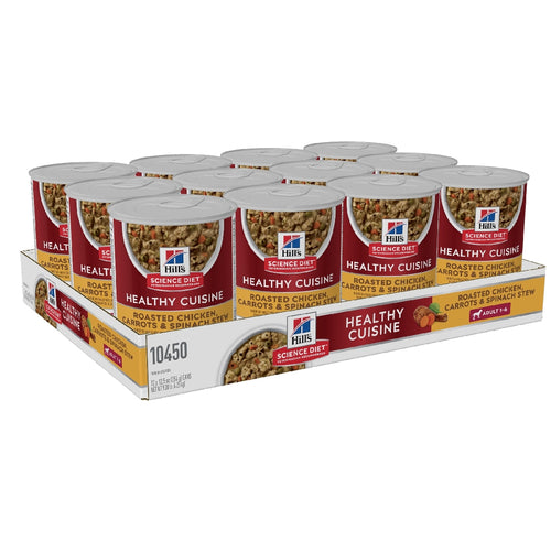 Pack of Science Diet Dog Healthy Cuisine Chicken & Carrot Stew 354g Can