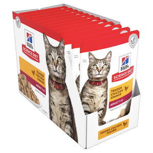 Pack of 12 Science Diet Cat Adult Chicken 85g Pouch