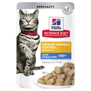 Science Diet Cat Adult Urinary Hairball Control Ocean Fish 85g Pouch