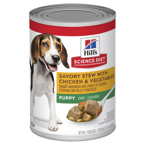 Science Diet Dog Puppy Savour Stew Chicken Can 363g
