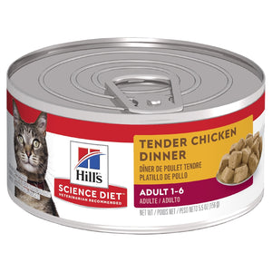 Pack of 12 Science Diet Cat Adult Chicken 156g Can