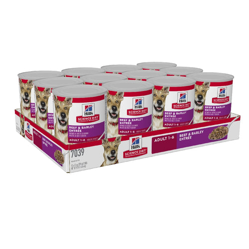 Pack of 12 Science Diet Dog Adult Beef 370g can
