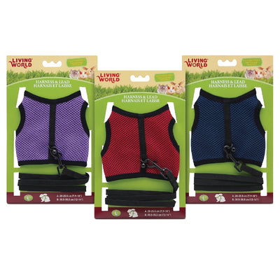 Living World Small animal harness & lead set fabric large