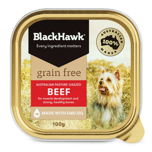Black Hawk Grain Free Beef 100Gx9