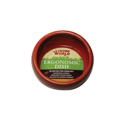Living World Small Terracotta Ergonomic Ceramic Dish