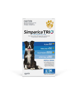Simparica Trio 10.1-20kg (Blue) 6 Pack