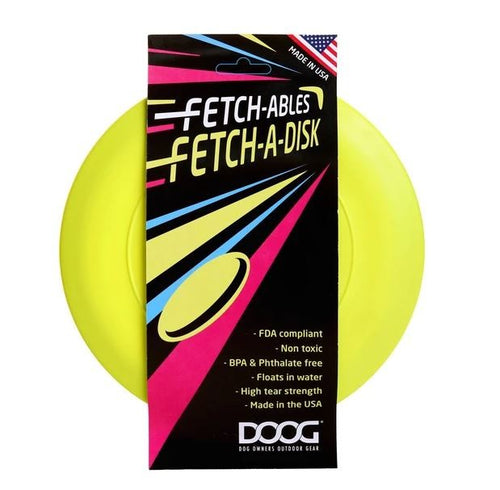 DOOG Fetchables Fetch-a-Disc - Yellow