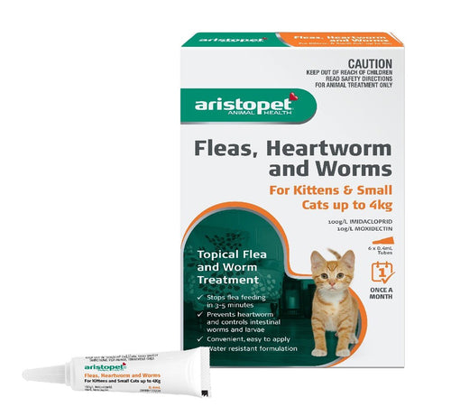 Aristopet Flea Heartworm & Worm Kitten & Small Cat 4Kg