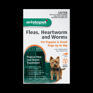 Aristopet Flea Heartworm & Worm Pup & Small Dog Up to 4Kg