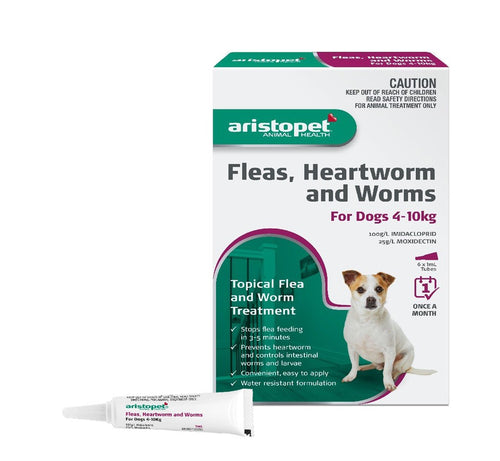 Aristopet Flea Heartworm & Worm Dogs 4-10Kg