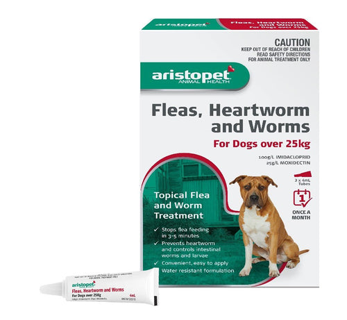 Aristopet Flea Heartworm & Worm Dogs Over 25Kg