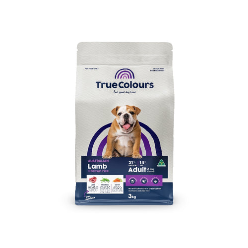 Buy True Colours Dog Food | Aussie made | Lamb & Brown Rice Recipe