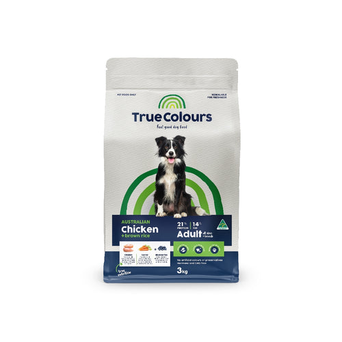 Buy True Colours Dog Food | Aussie made | Chicken & Brown Rice Recipe