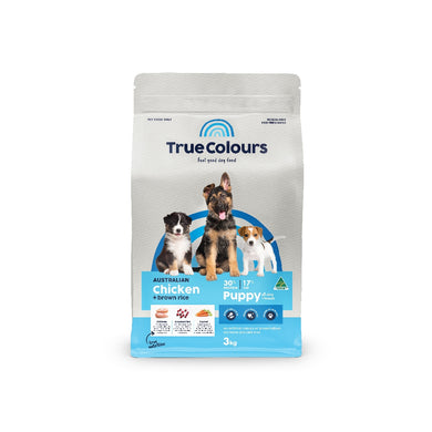 Buy True Colours Dog Food | Aussie made | Puppy Formula | Chicken & Brown Rice Recipe