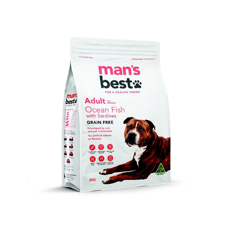 Buy Grain Free Dog Food Online Man s Best Ocean Fish 2kg We Know Pets