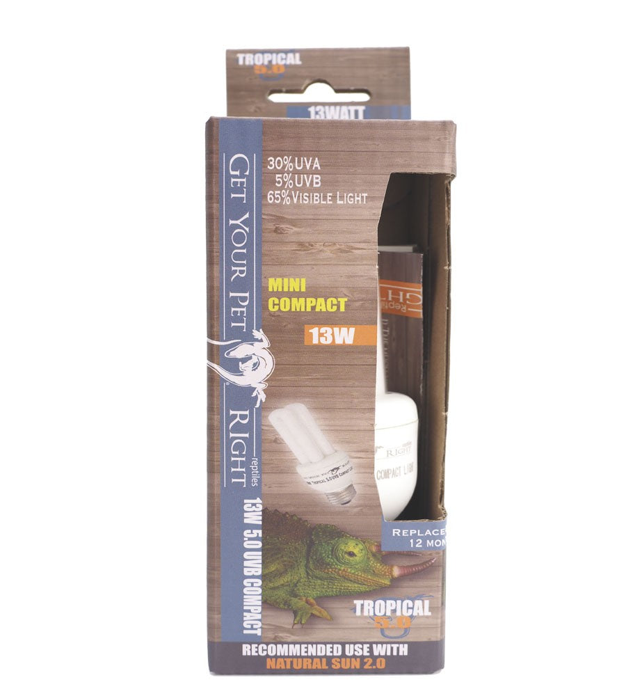 Get Your Pet Right Uvb 5.0 Compact 13 Watt