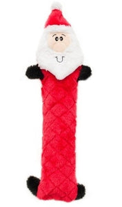 Zippy Paws Jigglerz Shakeable Crinkly Low-Stuffing Dog Toy - Santa
