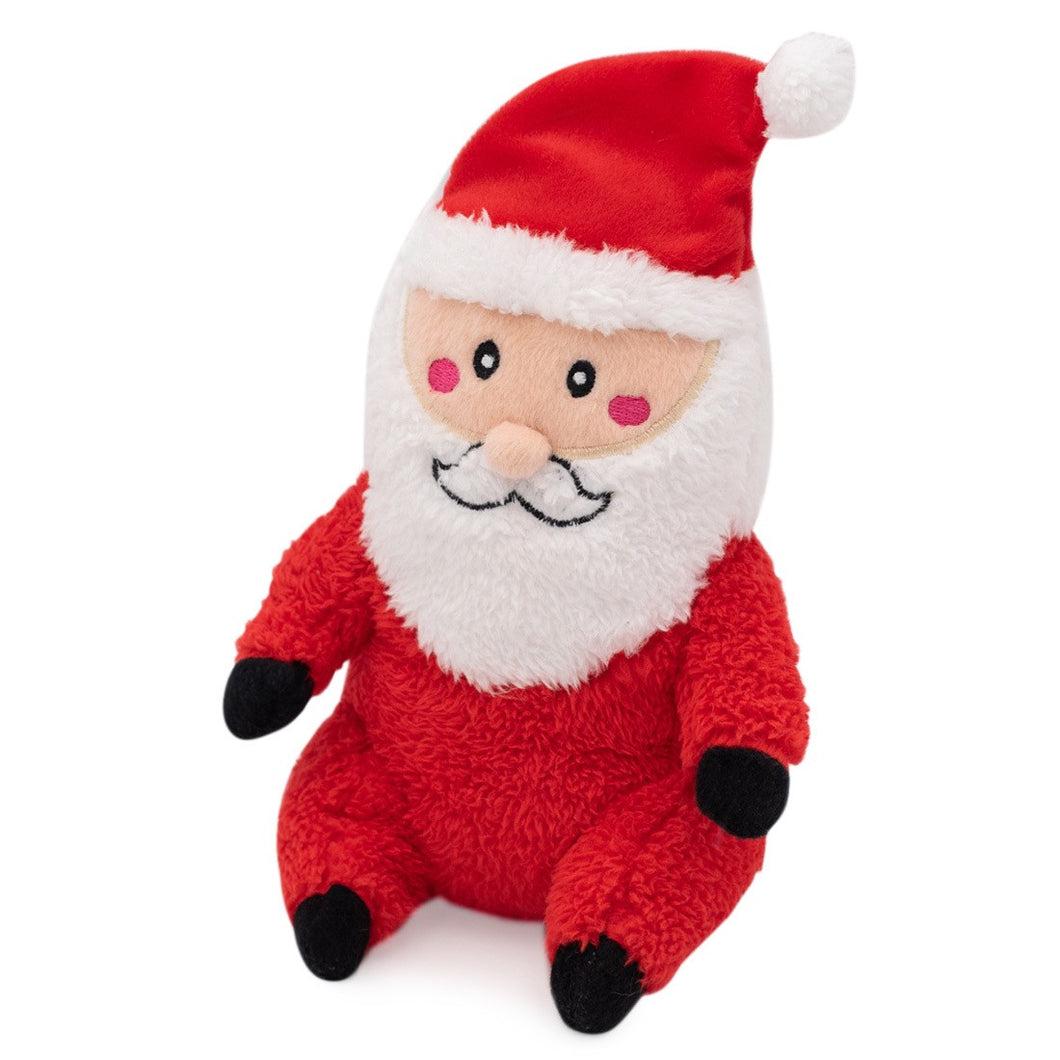 Zippy Paws Plush Squeaker Dog Toy - Christmas Holiday Cheeky Chumz - Santa