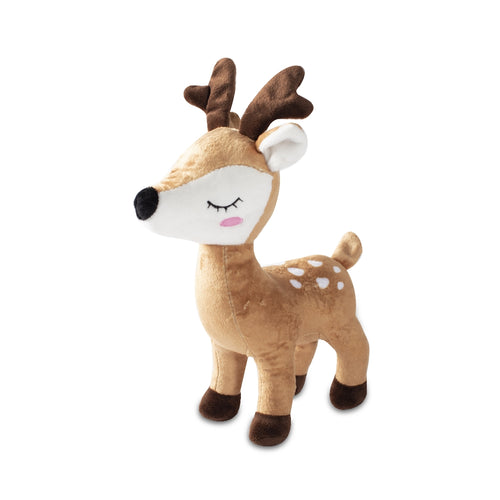 Deer With Antlers Plush Dog Toy