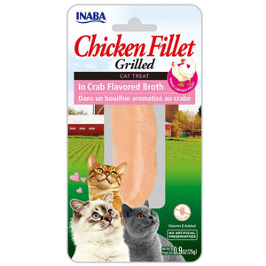 Inaba Cat Treat Grilled Chicken Fillet In Crab Flavored Broth