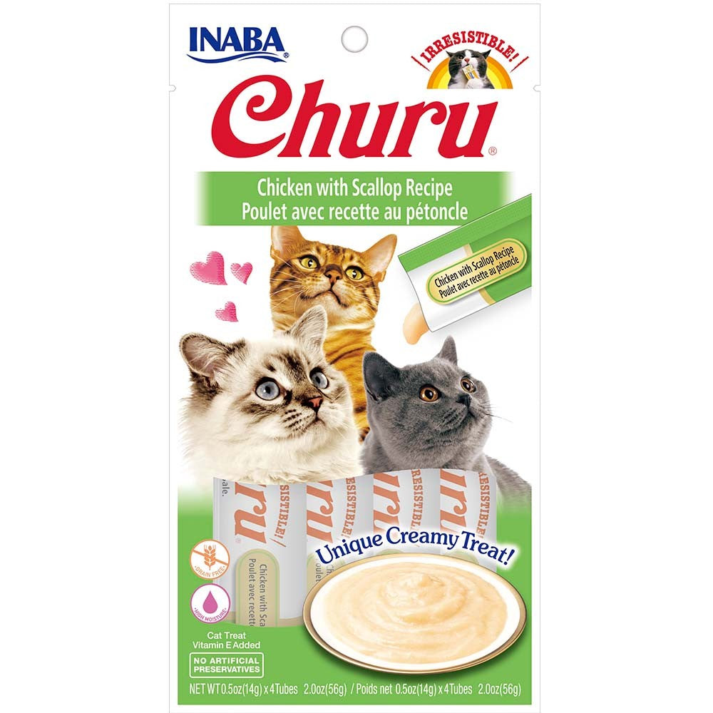 Inaba Cat Treat Churu Chicken with Scallop Recipe