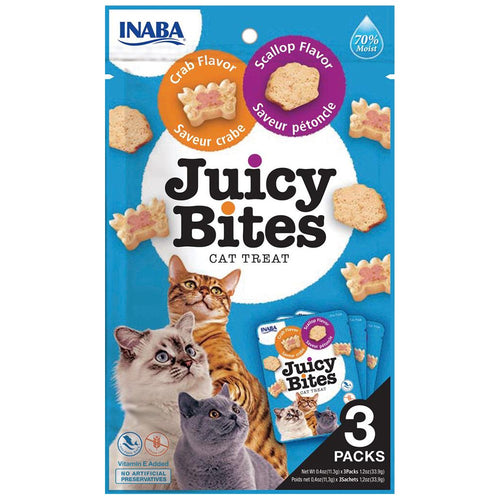 Inaba- Cat Treats Juicy Bites Scallop & Crab Flavour