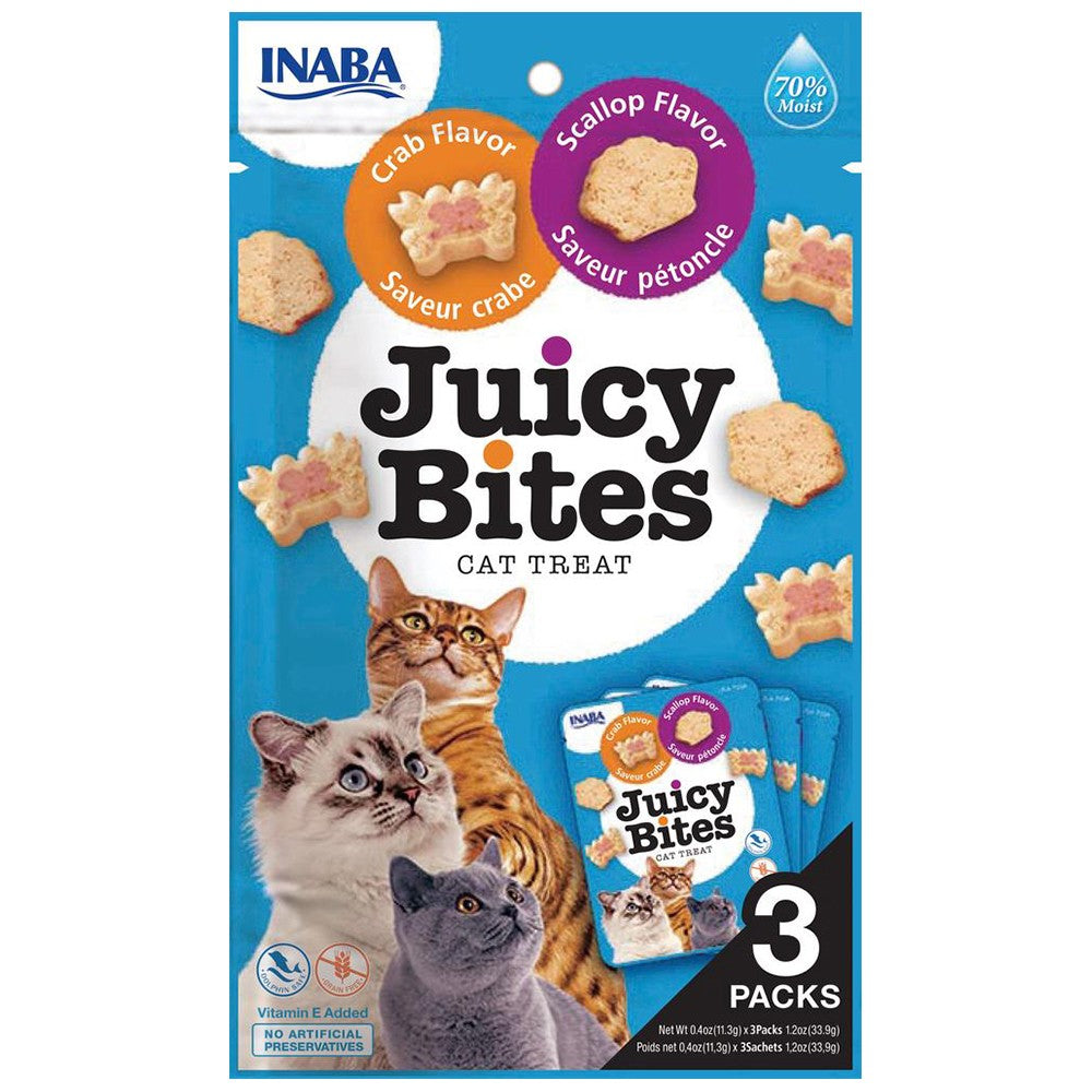 Inaba- Cat Treats Juicy Bites Scallop & Crab Flavour