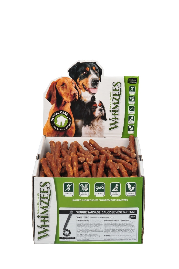 Pack of Whimzees Veggie Sausage - Small