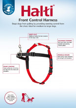 Halti Front Control Harness Black/ Red