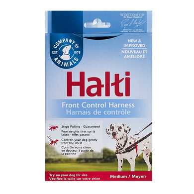Halti Front Control Harness Blk Red Med