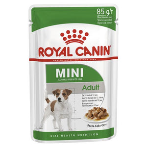 Pack of 12 Royal Canin Dog Mini Adult 85g Pouches