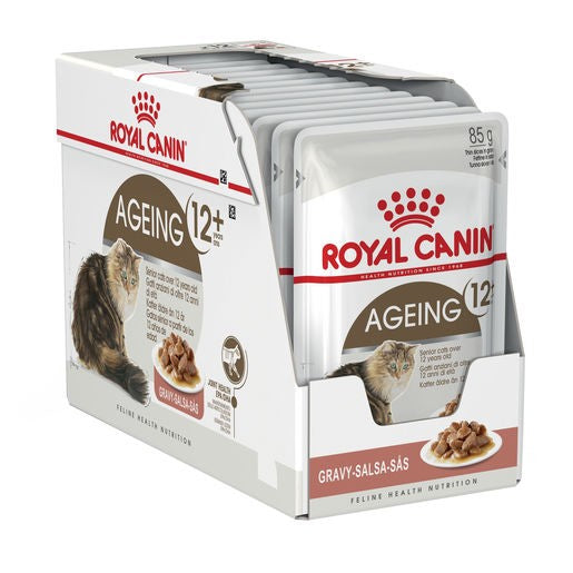 Pack of 12 Royal Canin Cat Aging 12+ Gravy 85g Pouches