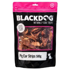 Black Dog Pig Ear Strips 500g