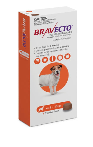 Bravecto Flea & Tick 4.5-10Kg 1 Pk Chewable
