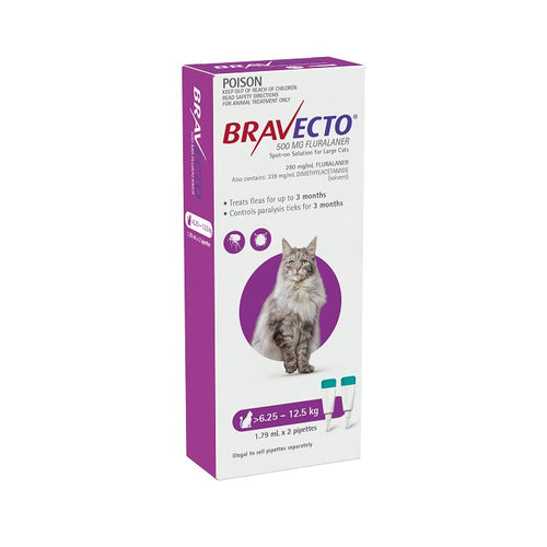 Bravecto Cat Spot On 6.25-12.5Kg 2Pk