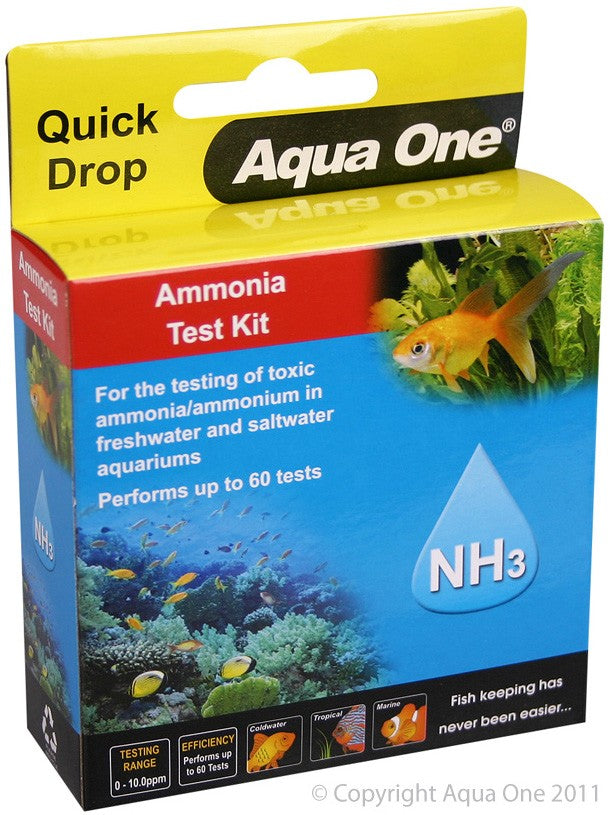 Aqua One QuickDrop Ammonia NH3 Test Kit