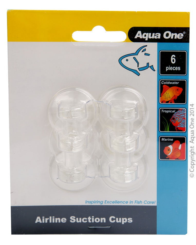 Aqua One Suction Cups Airline 6Pk