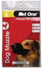 Pet One Nylon Adjustable Muzzle Black