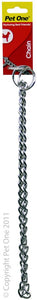 Pet One Chain Check Collar Silver 65cm 4mm